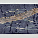 川の風景文様夏帯　前中心