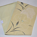 稲穂に蛙の刺繍の図名古屋帯　帯裏