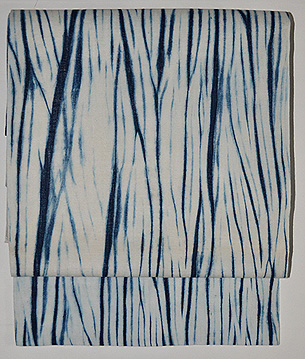 板締め絞り木綿名古屋帯