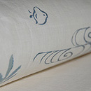 観世水に千鳥麻名古屋帯　質感・風合