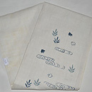 観世水に千鳥麻名古屋帯　帯裏