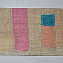 ポシャギ麻名古屋帯　前中心