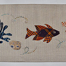 海の中の図絽名古屋帯　前中心