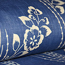 型染め花文様麻帯　質感・風合