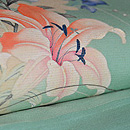 初夏の花々文様縦絽名古屋帯　質感・風合