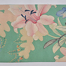 初夏の花々文様縦絽名古屋帯　前中心