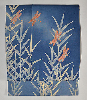 葦に蜻蛉名古屋帯