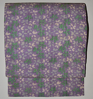 絹麻小花柄名古屋帯