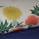 アザミと萩秋の図名古屋帯 質感・風合