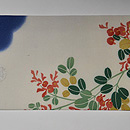 アザミと萩秋の図名古屋帯 前中心