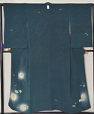 藍鼠地柿の付下