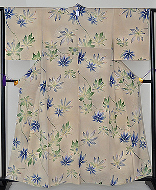 八つ手文様の図小紋