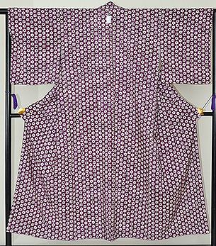 南部しぼり紫根染紬袷