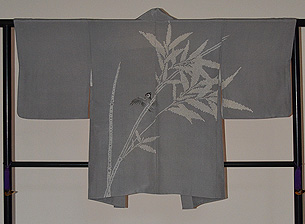 絞りに雀の羽織