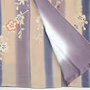 縞暈しに枝垂れ桜の小紋　裏地