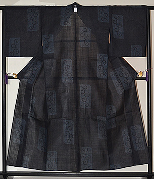 蚊絣に唐草宮古上布