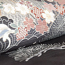 浜辺に松林の図夏訪問着　質感・風合