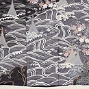 浜辺に松林の図夏訪問着　上前