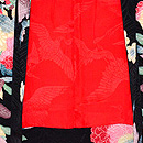 黒地鶏頭の羽織　羽裏