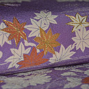紫地ぼかしに四季の花の図訪問着　質感・風合