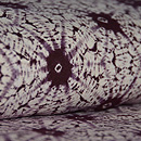 木綿地麻の葉紫紺染小紋　質感・風合