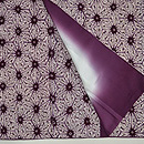 木綿地麻の葉紫紺染小紋　上前