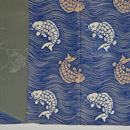 流水に鯉の図付下　上前