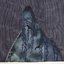 縦絽闇夜に蝙蝠の図　上前