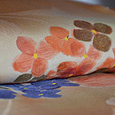 紫陽花文様付下　質感・風合