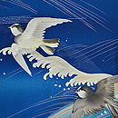 立波に千鳥の図単衣羽織　質感・風合