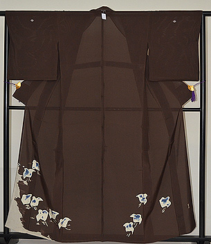 茶色地千鳥の図付下