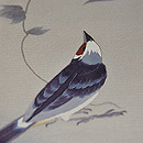 山葡萄に小鳥の図付下　質感・風合