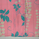 ピンク地藤花単衣　上前