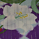 菱文に百合と撫子単衣　質感・風合