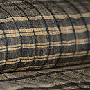 横縞と板締め絞りの紬　質感・風合