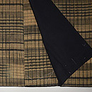 横縞と板締め絞りの紬　上前