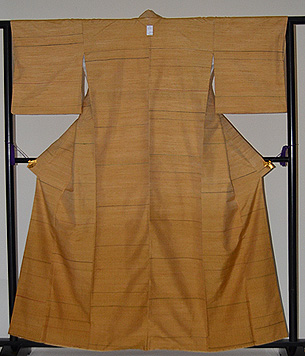 金茶地ぼかし付下郡上紬