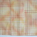 格子にぼかし菱文様紬　上前