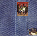 江戸小紋にコラージュ付下 上前