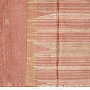 タッサーシルク横紋織りに刺繍の付下　上前