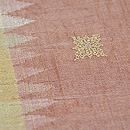 タッサーシルク横紋織りに刺繍の付下　質感・風合