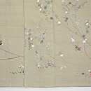 紺地桜の刺繍付下　上前