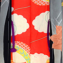 崩れ立湧に舞落ち葉の羽織　羽裏