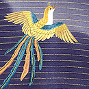 鳳凰に花々刺繍羽織　質感・風合
