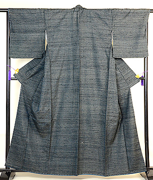 藍濃淡ざざんざ紬