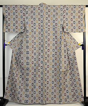 浦野理一作「枡文様紬」