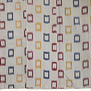 浦野理一作「枡文様紬」 上前