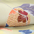 アールデコ調 柿の訪問着　質感・風合