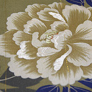 黄海松茶に白バラの小紋　上前