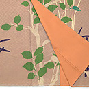 南天に椿の付下げ　上前